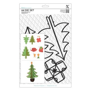 (XCU503214)A4 Die Set (5pcs) - Christmas Tree 3D