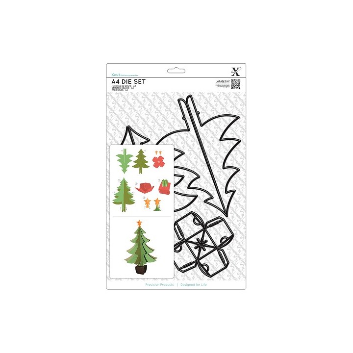 (XCU503214)A4 Die Set (5pcs) - Christmas Tree 3D
