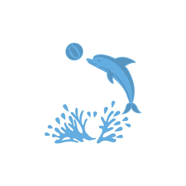 (LR0332)Creatables stencil dolphin