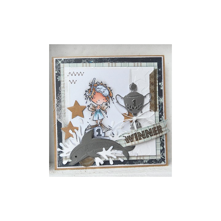 (LR0332)Creatables stencil dolphin