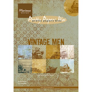 (PK9116)Papier block A5 Vintage men