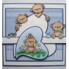 (6410/0333)Clear stamp Happy Birthday Bears
