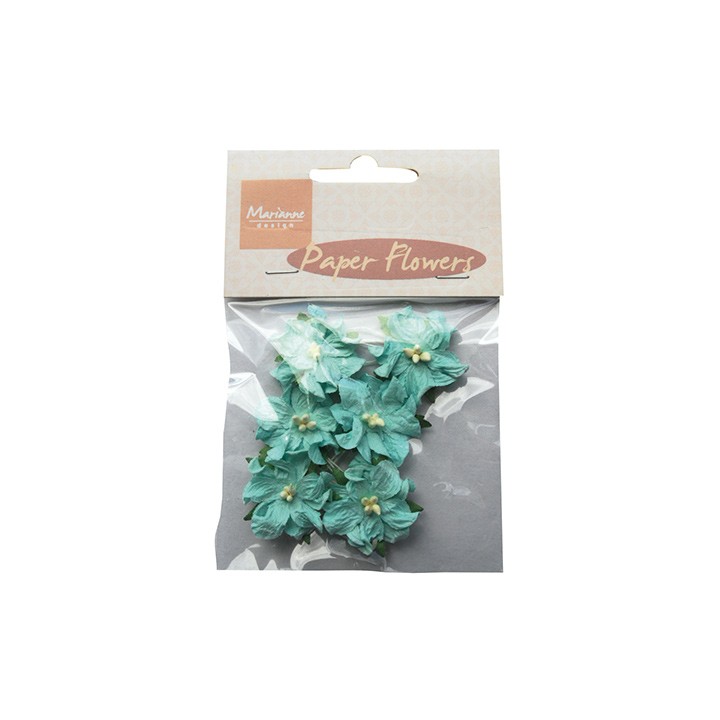 (RB2228)Paper Flowers blue