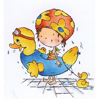 (DDS3348)Clear Stamp Don & Daisy Swimming Daisy