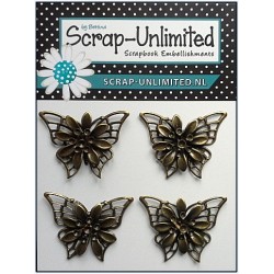(VB033)Scrap-Unlimited Vlinders Brons