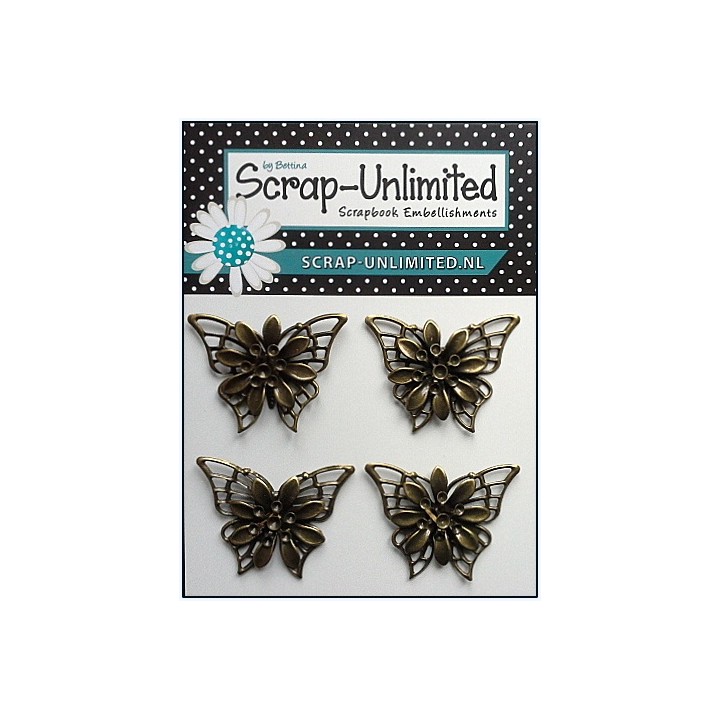 (VB033)Scrap-Unlimited Vlinders Brons
