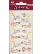 Artwork 185600-36 Chat avec oiseau