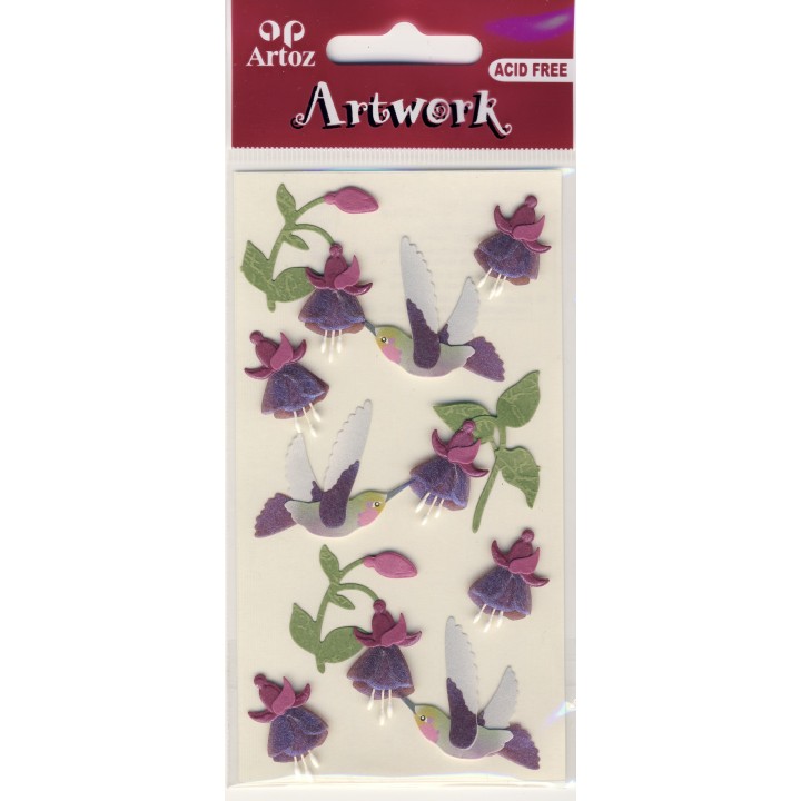 Artwork 185600-40 Colibri avec fleurs