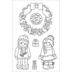 (CBS0007)Stamp clear Merry...