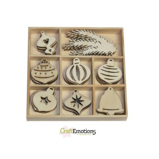 (0151)Christmas balls wooden Ornaments