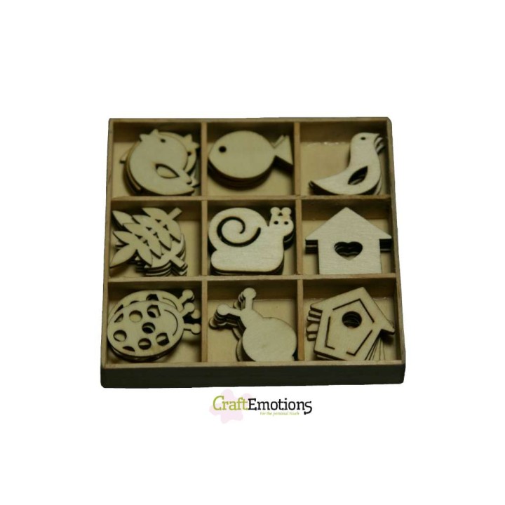 (0203)Gardens 2 wooden Ornaments