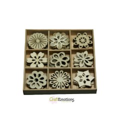 (0210)Fantasy flowers wooden Ornaments