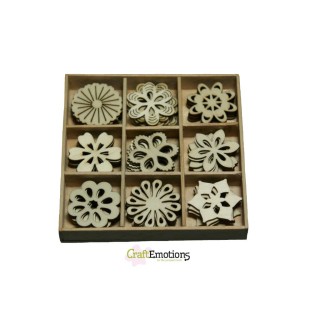 (0210)Fantasy flowers wooden Ornaments