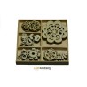 (0103)Folklore flowers wooden Ornaments