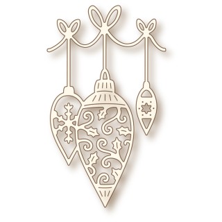 (SD0034)Wild Rose Studio`s Specialty die - Hanging Baubles