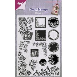 (6410/0329)Clear stamp leaves/twig/flowers