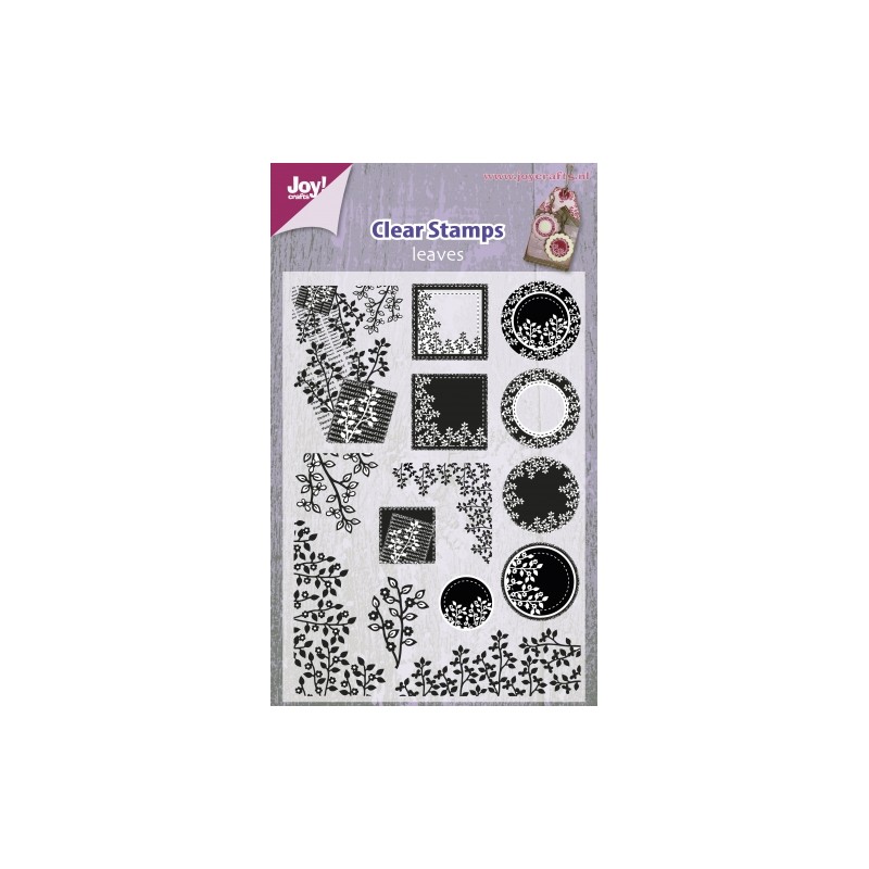 (6410/0329)Clear stamp leaves/twig/flowers
