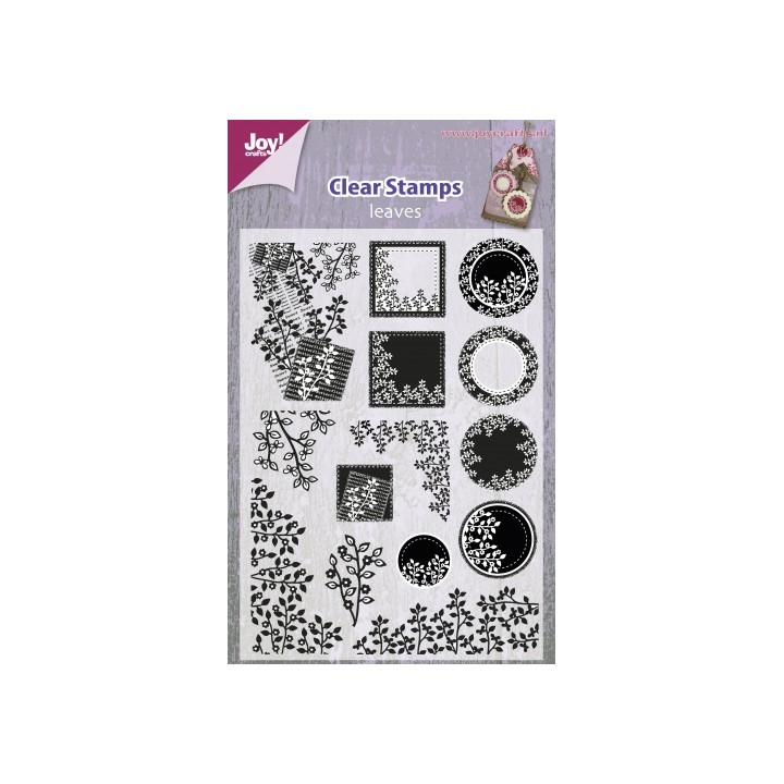 (6410/0329)Clear stamp leaves/twig/flowers