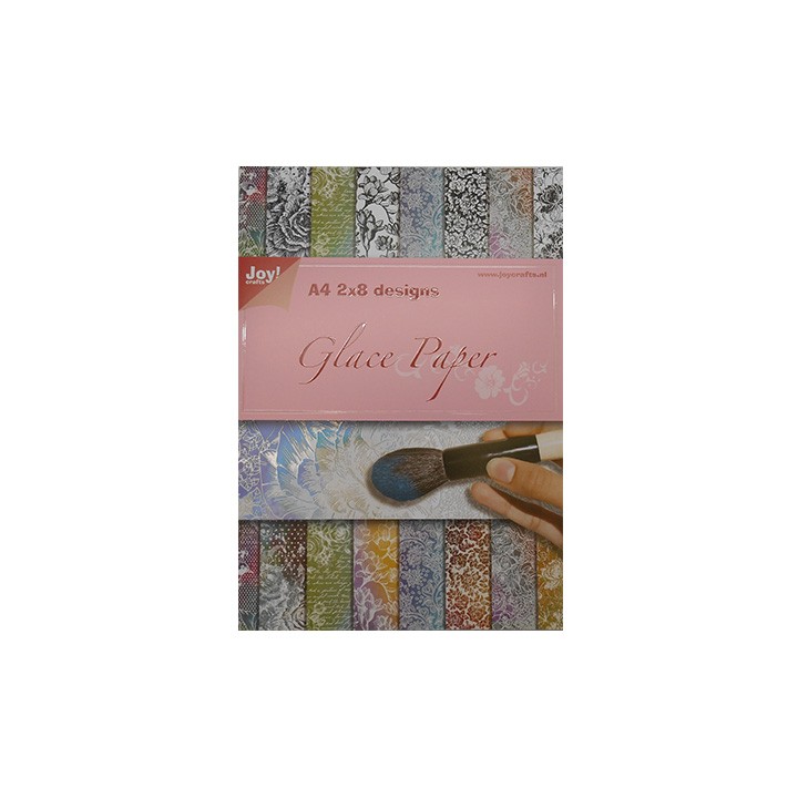 (6013/0529)Papier block A4 Glace Paper - Flowers