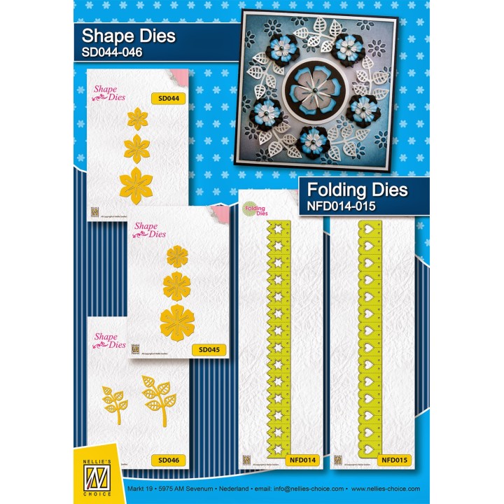 (NFD015)Nellie's Folding Dies round with hearts