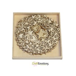 (0219)Wreath and decoration wooden Ornaments