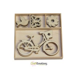 (0224) Bike, butterfly wooden Ornaments