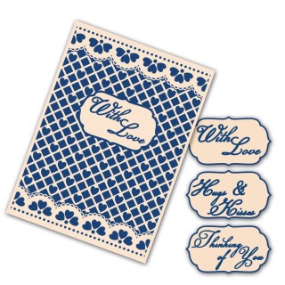 (EF013)Tattered Lace Interchangeable Embossing Folder Lacy Grid