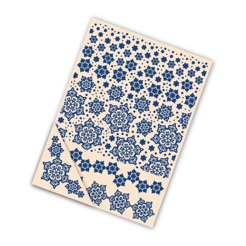 (EF007)Tattered Lace Embossing Folder Set Delicate Snowflake