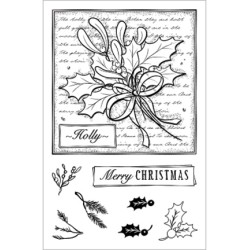 (CBS0003)Tampon clear Holly Collage