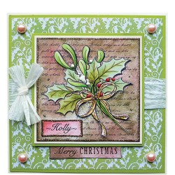 (CBS0003)Stempel clear Holly Collage