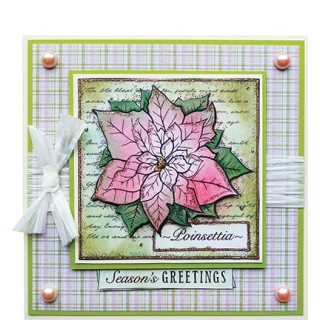 (CBS0006)Stamp clear Poinsettia Collage