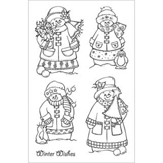 (CBS0010)Stamp clear Snow Family