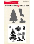 (EPDIE/STAMP14)Echo Park Tis The Season Designer Dies & Stamp Se