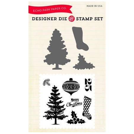 (EPDIE/STAMP14)Echo Park Tis The Season Designer Dies & Stamp Se