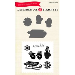 (EPDIE/STAMP13)Echo Park Let It Snow Designer Dies & Stamp Set