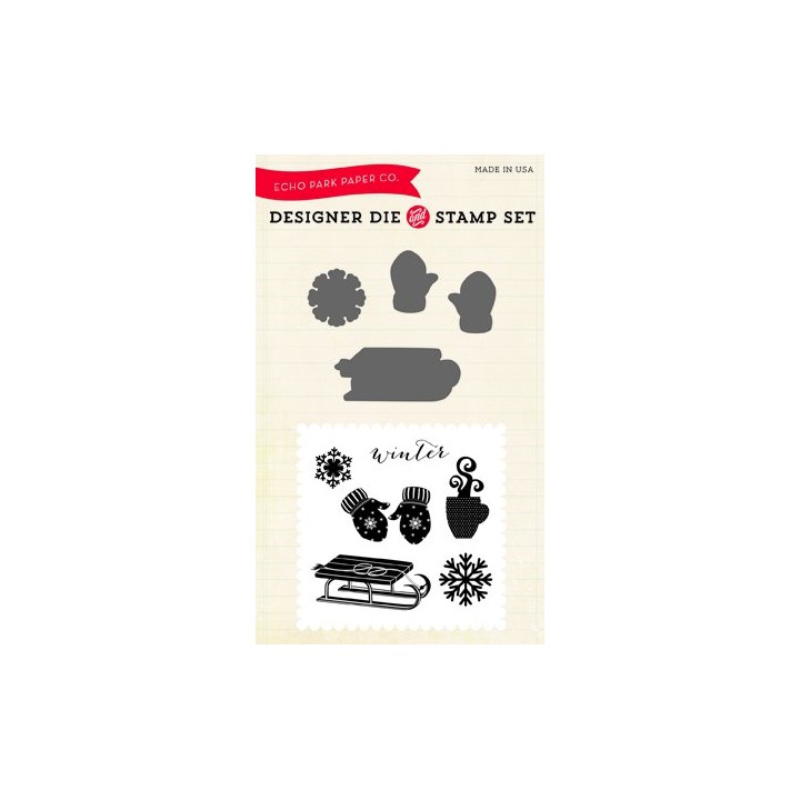 (EPDIE/STAMP13)Echo Park Let It Snow Designer Dies & Stamp Set