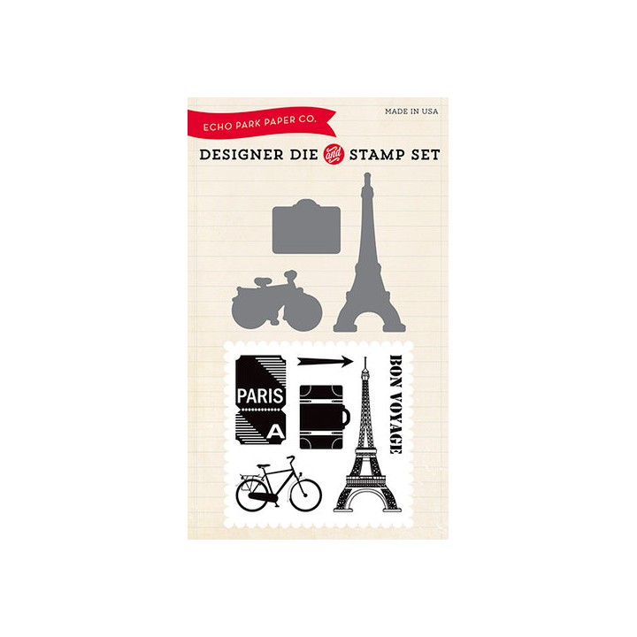 (EPDIE/STAMP12)Echo Park Getaway Designer Dies & Stamp Set