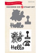 (EPDIE/STAMP10)Echo Park Hello Again Designer Dies & Stamp Set