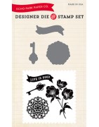 (EPDIE/STAMP08)Echo Park Life Is Good Designer Dies & Stamp Set