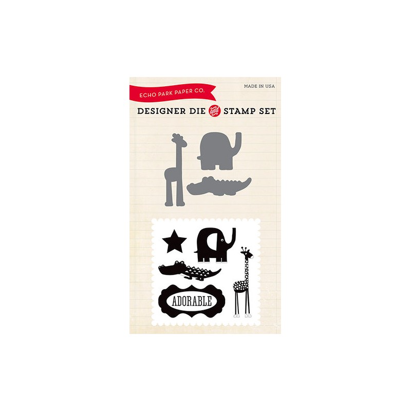 (EPDIE/STAMP07)Echo Park Little Man Designer Dies & Stamp Set