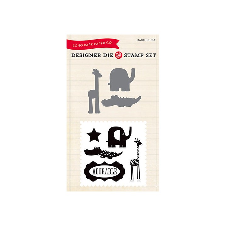 (EPDIE/STAMP07)Echo Park Little Man Designer Dies & Stamp Set