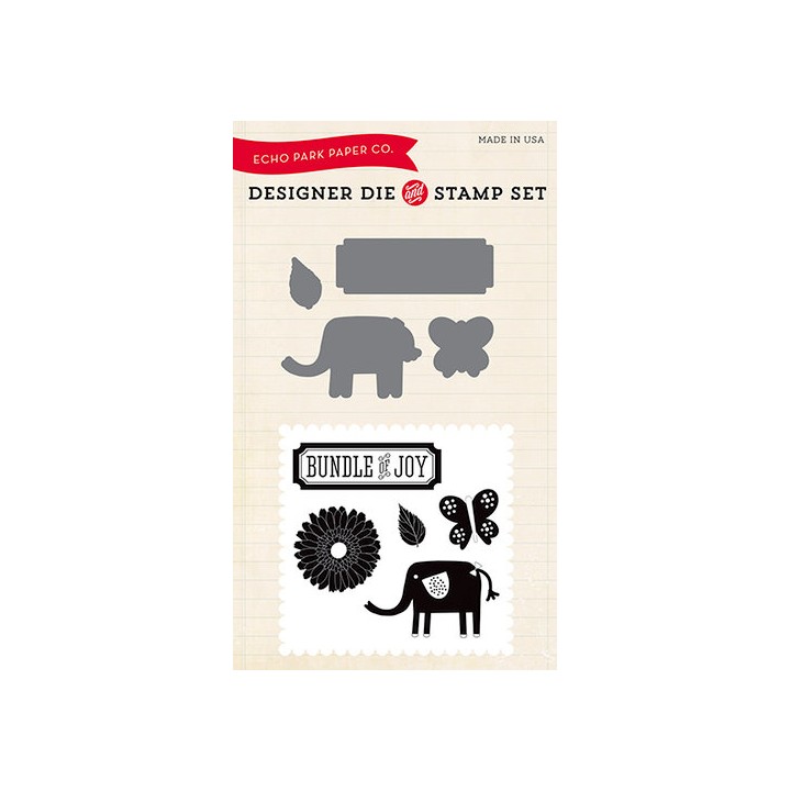 (EPDIE/STAMP06)Echo Park Little Lady Designer Dies & Stamp Set