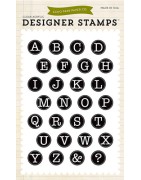 (EPSTAMP18)Echo Park Clear Acrylic Stamps Typewriter Alphabet