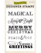 (EPSTAMP17)Echo Park Clear Acrylic Stamps Christmas Sentiments