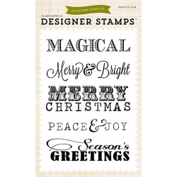 (EPSTAMP17)Echo Park Clear Acrylic Stamps Christmas Sentiments
