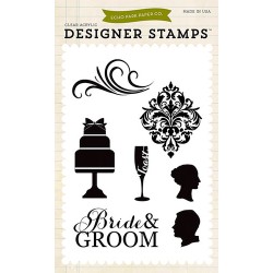 (EPSTAMP15)Echo Park Clear Acrylic Stamps Wedding
