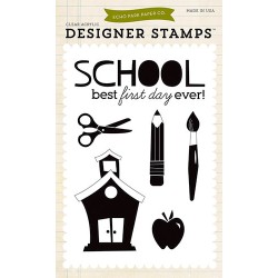 (EPSTAMP13)Echo Park Clear Acrylic Stamps Back-To-School