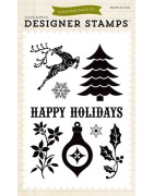 (EPSTAMP12)Echo Park Clear Acrylic Stamps Happy Holidays