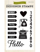 (EPSTAMP10)Echo Park Clear Acrylic Stamps A Week In The Life