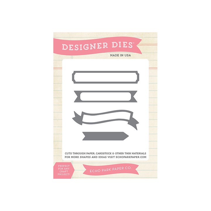 (EPPDIE37)Echo Park Designer Label Set 3 Designer Dies